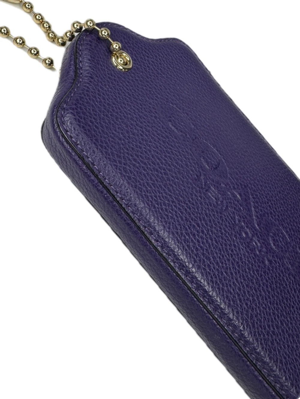 COACH HANGTAG WRISTLET MULTIFUNCTION CASE LEATHER F52390 PURPLE WALLET - Picture 5 of 13
